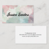 水色カラフル背景 名刺 (正面/裏面)