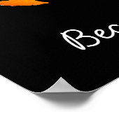 水色カラフル蝶のスローガン ポスター (角)