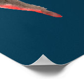 水色カラフル蝶ポスター ポスター (角)