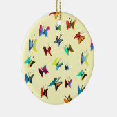水色カラフル蝶 セラミックオーナメント (右)