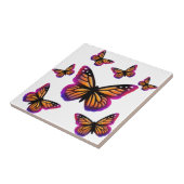 水色カラフル蝶 タイル (側面)