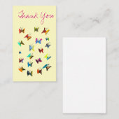 水色カラフル蝶 ノートカード (正面/裏面)