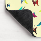 水色カラフル蝶 マウスパッド (コーナー)