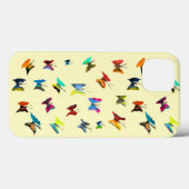 水色カラフル蝶 Case-Mate iPhoneケース (裏面 (横))