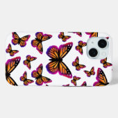 水色カラフル蝶 Case-Mate iPhoneケース (裏面 (横))