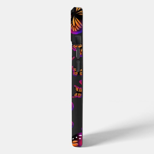 水色カラフル蝶 Case-Mate iPhoneケース (裏面 / 左)