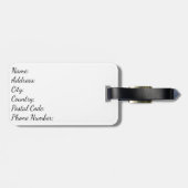 水色カラフル馬頭デザイン ラゲッジタグ (裏面横)