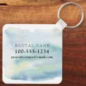 水色カラフル魚、休暇レンタルキーチェーン キーホルダー (裏面)