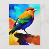 水色カラフル ポストカード (正面)