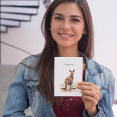水色カンガルーのカスタマイズ可能 ポストカード