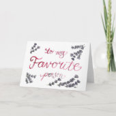 水色カード サンキューカード (正面)