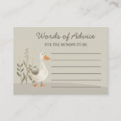 水色ガチョウの言葉のアドバイス – エンクロージャカード エンクロージャーカード (正面)