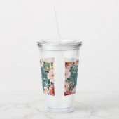 水色ガーリーピンクフローラ誕生日マソエレガントー アクリルタンブラー (左)