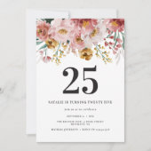 水色ガーリーフローラ編集可能な年齢誕生日 (正面)