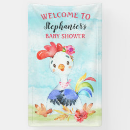 水色ガールオルトスターベビーシャワーファーム 横断幕