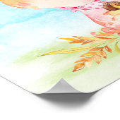 水色ガールピギー赤ちゃんシャワーファーム ポスター (角)