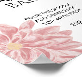 水色キクの赤ちゃんシャワーマムオーサバー ポスター (角)