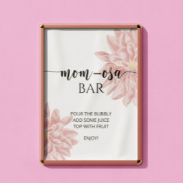 水色キクの赤ちゃんシャワーマムオーサバー ポスター