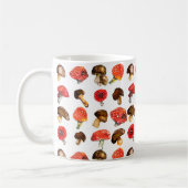 水色キノコかわいい秋柄 コーヒーマグカップ (左)