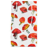 水色キノコかわいい秋柄 スモールペーパーバッグ (正面)