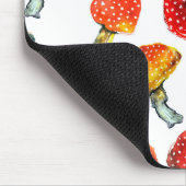 水色キノコかわいい秋柄 マウスパッド (コーナー)