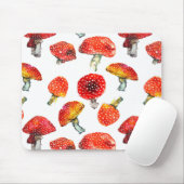 水色キノコかわいい秋柄 マウスパッド (マウス)