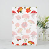 水色キノコかわいい秋柄 便箋 (スタンド正面)