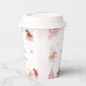 水色キノコ妖精3rd誕生日フォレスト 紙コップ (左)