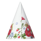 水色キノコ子供の誕生日パーティー パーティーハット (裏面)