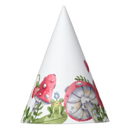 水色キノコ子供の誕生日パーティー パーティーハット