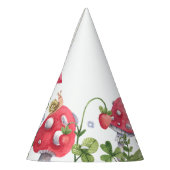 水色キノコ子供の誕生日パーティー パーティーハット (左)