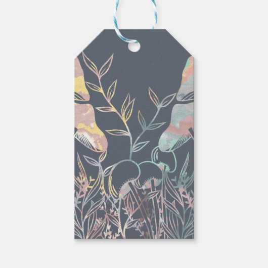 水色キノコ ギフトタグ (正面)