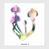 水色キノコ シール (シート)