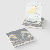 水色キノコ ストーンコースター (横)