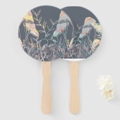 水色キノコ ハンドファン (正面&裏面)