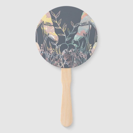 水色キノコ ハンドファン (正面)