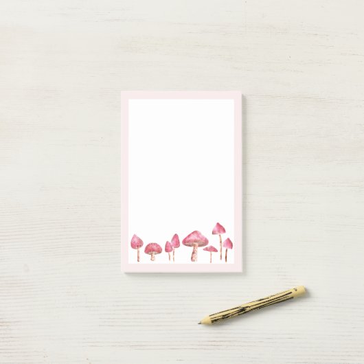 水色キノコ ポストイット (デスク上)