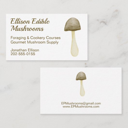 水色キノコ 名刺 (正面/裏面)