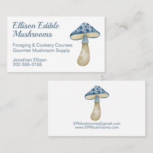 水色キノコ 名刺 (正面/裏面)