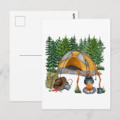 水色キャンプ、ハイキングと自然愛好家 ポストカード (正面/裏面)