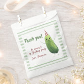 水色キュウリ大ディル誕生日ありがとう フェイバーバッグ (クリップ留めされた状態)