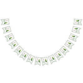 水色キュウリ大ディル誕生日パーティー バンティングフラッグ