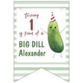 水色キュウリ大ディル誕生日パーティー バンティングフラッグ (第1の旗)