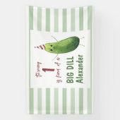 水色キュウリ大ディル誕生日パーティー 横断幕 (縦)