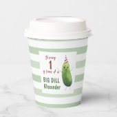 水色キュウリ大ディル誕生日パーティー 紙コップ (正面)