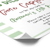 水色キュウリ時間カプセル1歳の誕生日 ポスター (角)