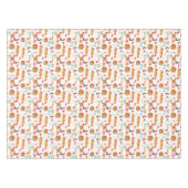 水色ギリシャのイースターフードと赤い卵 テーブルクロス (正面(横))