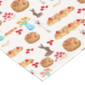 水色ギリシャのイースターフードと赤い卵 テーブルクロス (アングル)