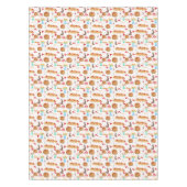 水色ギリシャのイースターフードと赤い卵 テーブルクロス (正面)