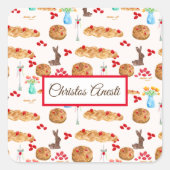 水色ギリシャ語イースタークリストスアナエシ スクエアシール (正面)